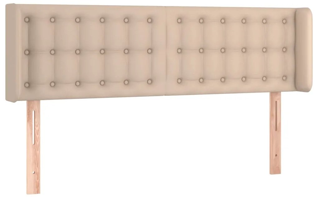 vidaXL Κεφαλάρι με Πτερύγια Καπουτσίνο 147x16x78/88εκ. Συνθετικό Δέρμα
