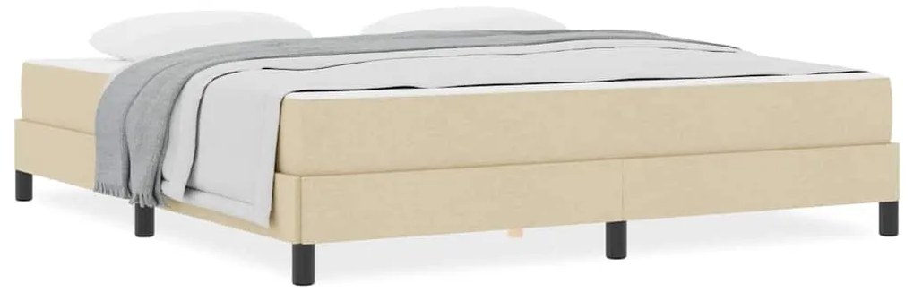 vidaXL Κρεβάτι με ελατήρια με στρώμα Κρεμ 180 x 200 cm ύφασμα