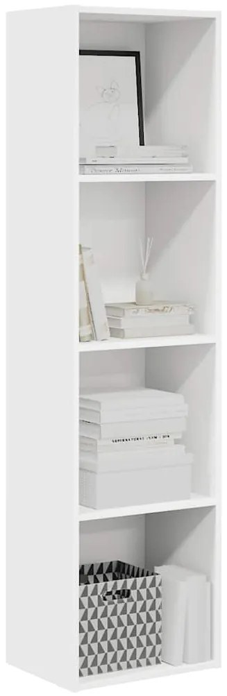 vidaXL Βιβλιοθήκη Λευκή 40x30x152 εκ. από Επεξεργασμένο Ξύλο