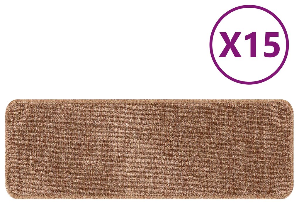 vidaXL Ματ Σκαλοπατιών  με Υποστήριξη Λατέξ Κίτρινο 25x60 cm