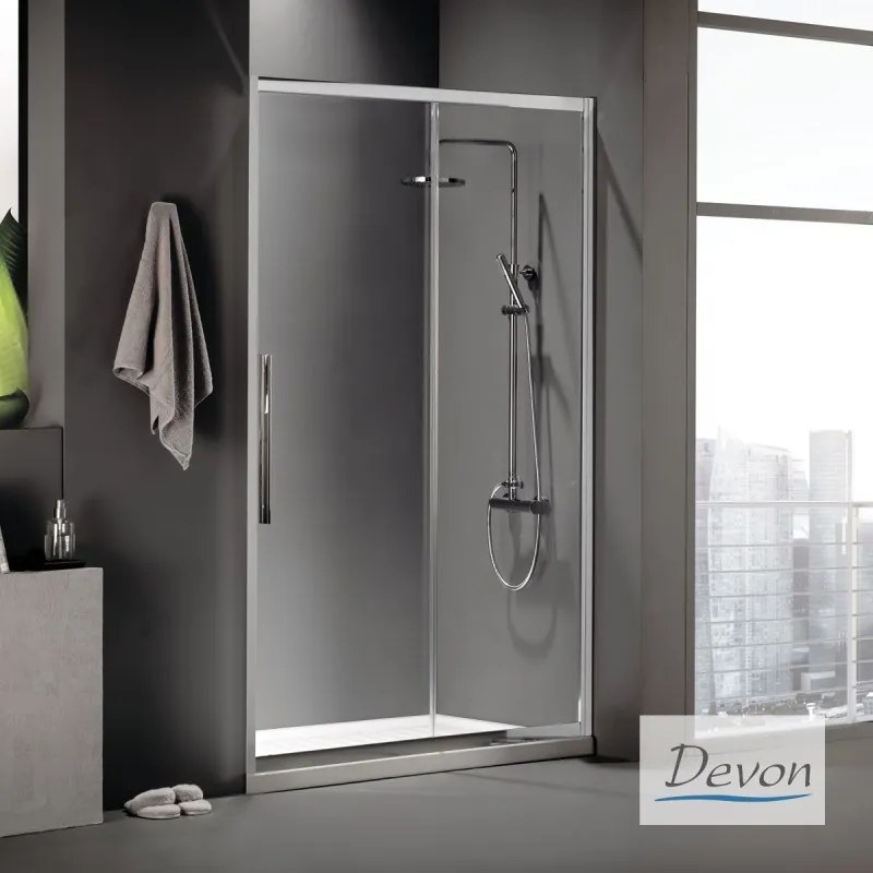 SLIDER 110 (107-111εκ) H.220 DEVON FLOW CLEAN-GLASS CHROME
