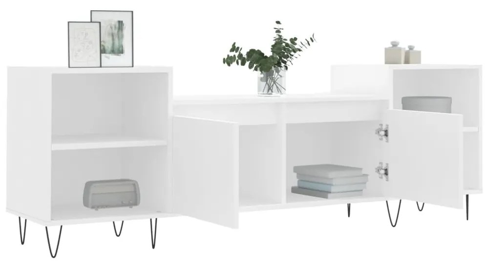 vidaXL Έπιπλο Τηλεόρασης Λευκό 160 x 35 x 55 εκ. Επεξεργασμένο Ξύλο