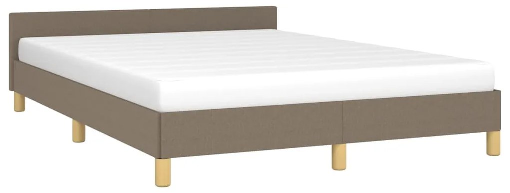 Σκελετός Κρεβατιού Χωρίς Στρώμα Taupe 140x190 εκ. Υφασμάτινο 347411