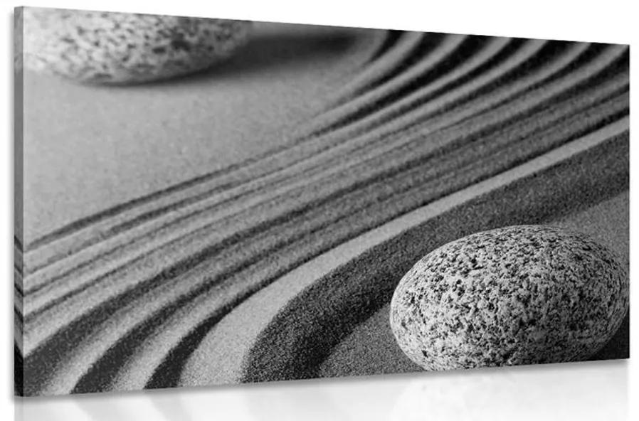 Εικόνα πέτρες Γιν και Γιανγκ σε ασπρόμαυρο - 60x40