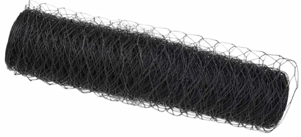 vidaXL Φράχτης Εξαγώνου Γκρι 0,4 x 10 μ PVC