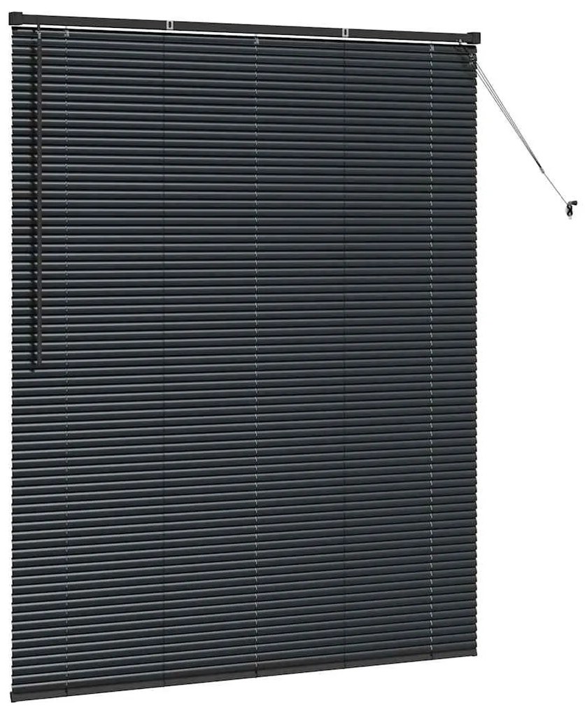 vidaXL Ρολό Παραθύρου με κουρτίνες Άλλο Μαύρο 140 x 175 εκ. Αλουμίνιο