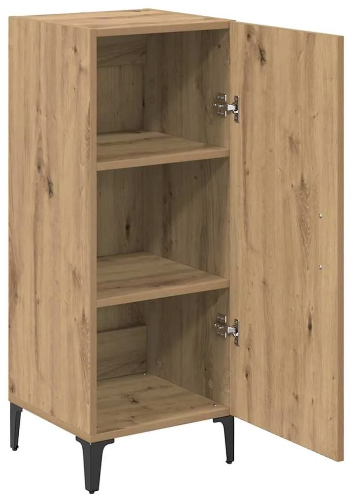 vidaXL Πλαϊνό γραφείο artisan δρυς 34,5 x 34 x 90 εκ.