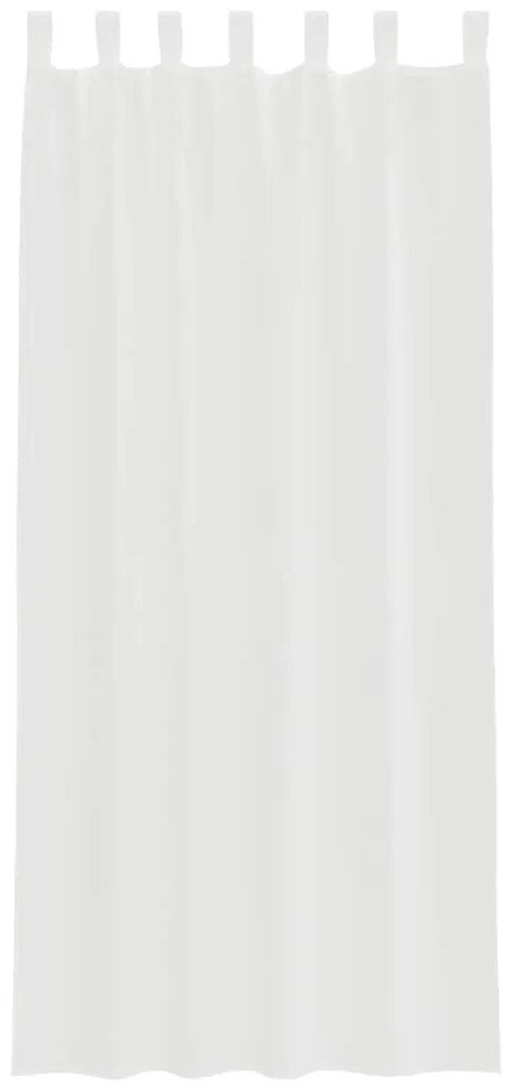 vidaXL Κουρτίνες Voile με βρόχους 2 τεμάχια Λευκό 140x225 cm