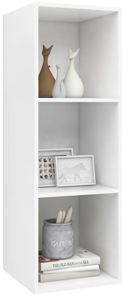 vidaXL Έπιπλο Τηλεόρασης Κρεμαστό Λευκό 37x37x107 εκ. από Επεξ. Ξύλο