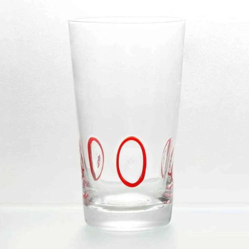 Ποτήρι Νερού Circles 52.110.50 Red Cryspo Trio Glass