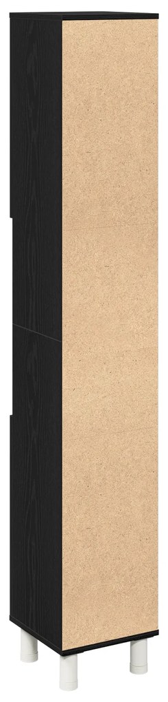 vidaXL Ντουλάπα Μπάνιου Μαύρης Δρυός 30x30x179 εκ. Φτιαγμένη από Ξύλο