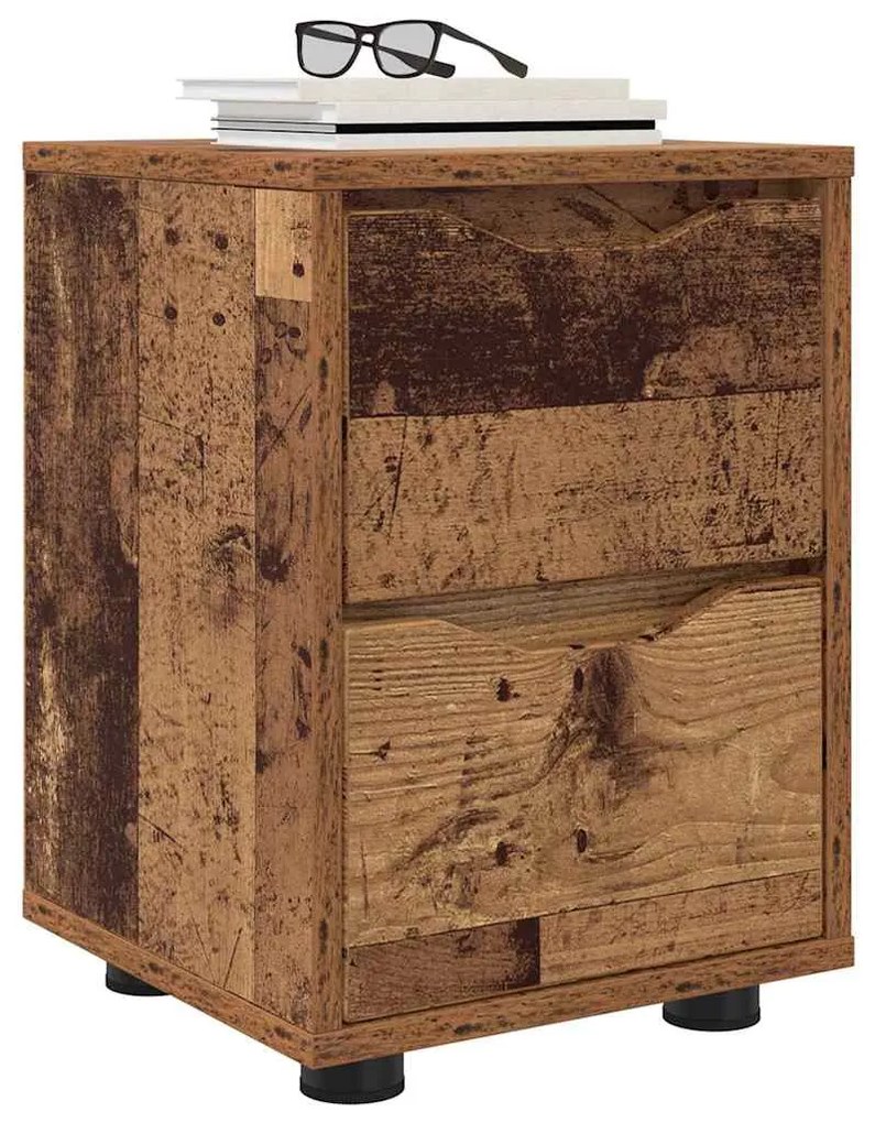 vidaXL Κομοδίνο Παλιό Ξύλο 30,5 x 30 x 43 εκ Επεξεργασμένο ξύλο