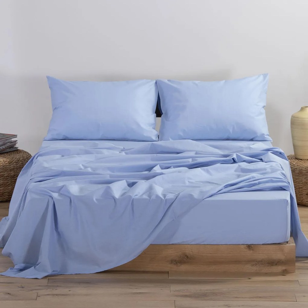Σεντόνι Μονό Επίπεδο (170x270) Nef-Nef Homeware Basic Γαλάζιο