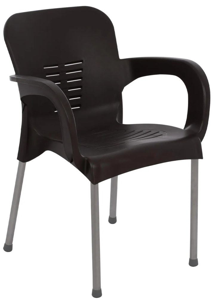 ΠΟΛΥΘΡΟΝΑ ΠΟΛΥΠΡΟΠΥΛΕΝΙΟΥ RECYCLED KAREK  ΚΑΦΕ ΧΡΩΜΑ 59x58x81Y εκ. 59x58x81 εκ.