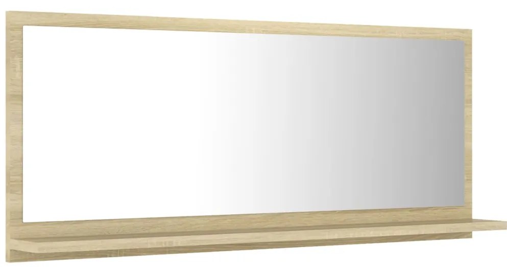 vidaXL Καθρέφτης Μπάνιου Sonoma Δρυς 90 x 10,5 x 37 εκ. Μοριοσανίδα
