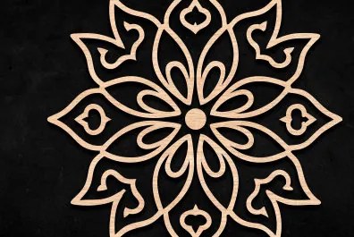 Intra απο ξύλο plywood 3mm-4mm πάχος – Διακόσμηση τοίχου Mandala Cut Laser Δίασταση  40x30 cm INTRAFABR-116086353
