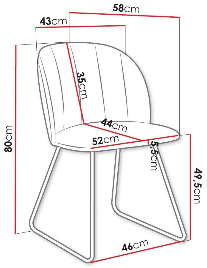 Καρέκλα Comfivo 101, Μαύρο, 80x52x58cm, 8 kg, Ταπισερί, Μεταλλικά | Epipla1.gr