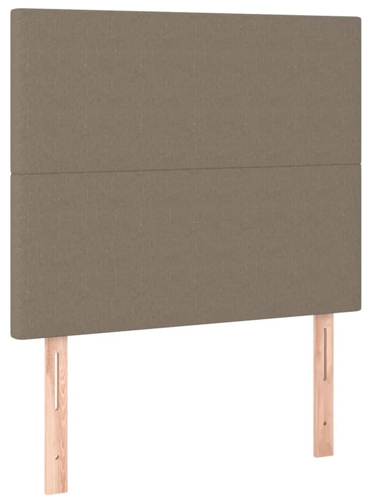 vidaXL Κρεβάτι Boxspring με Στρώμα Taupe 80x200 εκ. Υφασμάτινο