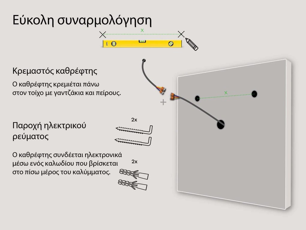 Καθρέφτης LED με πλαίσιο για το μπάνιο M2