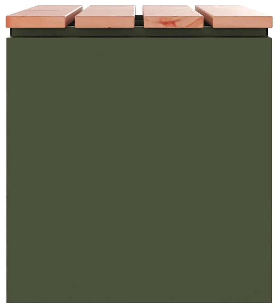 vidaXL Παγκάκι κήπου Λαδί 60 x 40 x 43 εκ Ατσάλι