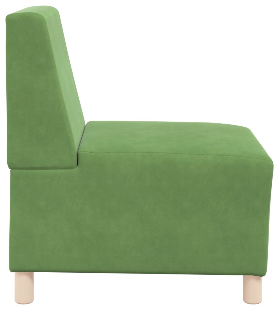 vidaXL Καναπέδες 3 pcs Ανοιχτό πράσινο 55 x 74 x 82 εκ. Βελούδο
