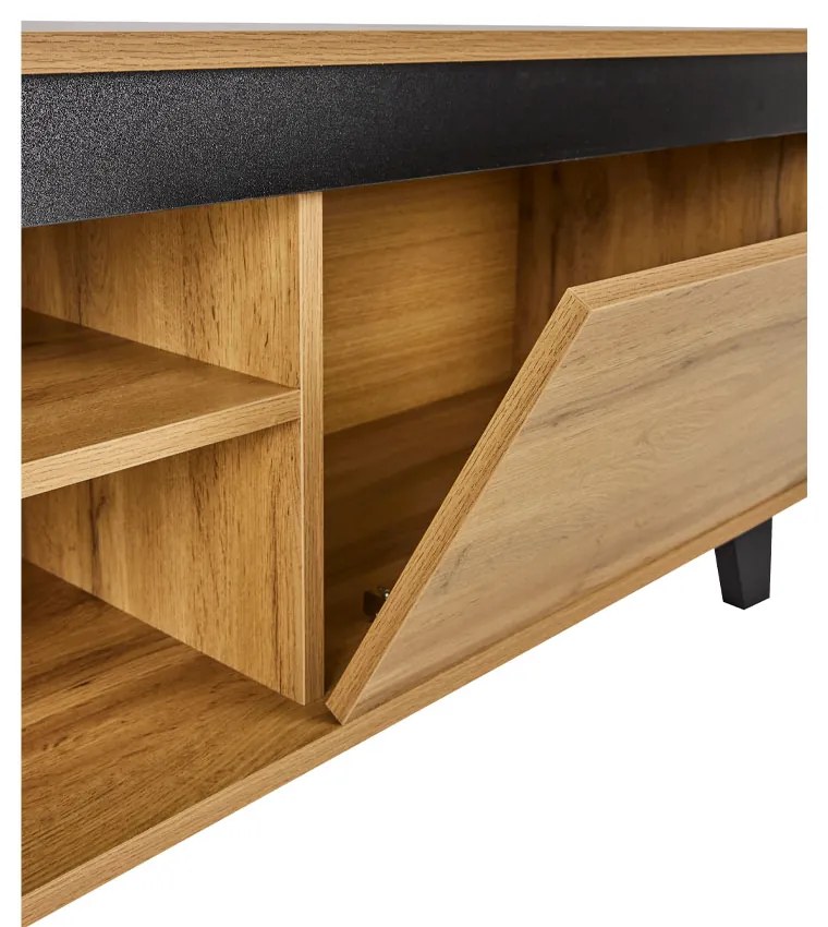 ARABICA TV STAND SONOMA ΜΑΥΡΟ 170x38xH49cm - 05-0746