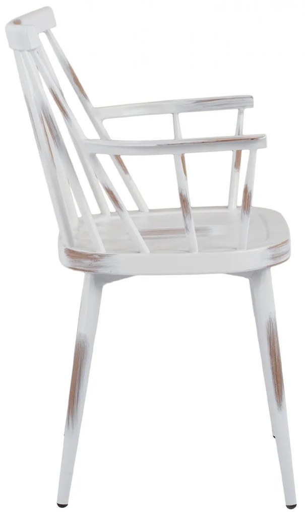 Καρέκλα - Πολυθρόνα YVONNE C5555.02 Αλουμινίου Λευκή Πατίνα 60x50x82 εκ. 60x50x82 εκ.