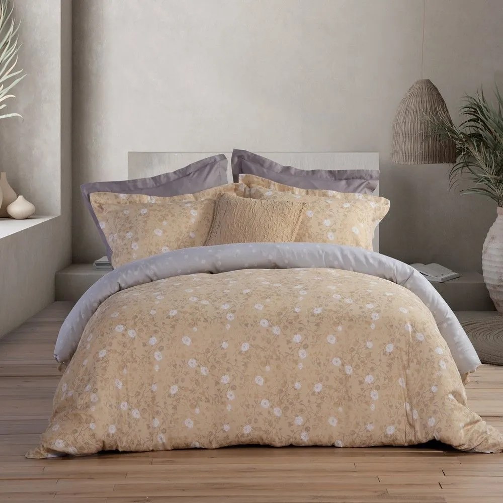 Παπλωματοθήκη Liliana (Σετ 3τμχ) Yellow Nef-Nef Υπέρδιπλo 240x230cm 100% Cotton Satin