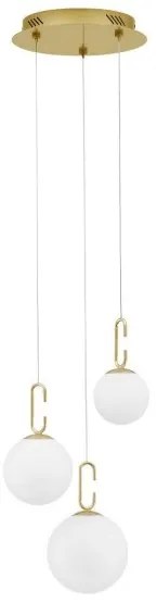 Κρεμαστό Φωτιστικό Οροφής LED Χρυσό Hook 9695223 Nova Luce-9695223-Χρυσό 9695223