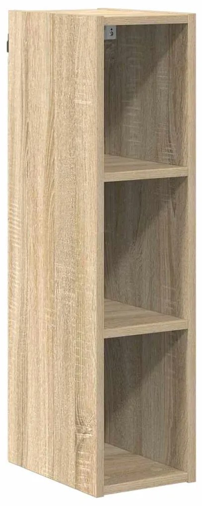 vidaXL Κρεμαστό ντουλάπι με αποθήκευση Δρύς Sonoma 20 x 29,5 x 80 εκ.