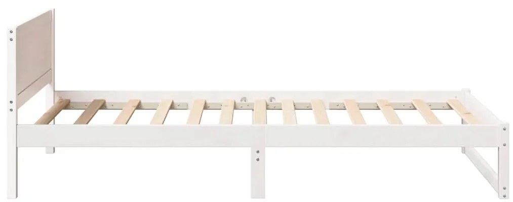 vidaXL Σκελετός Κρεβατιού Λευκό 90 x 190 cm Μασίφ ξύλο πεύκου