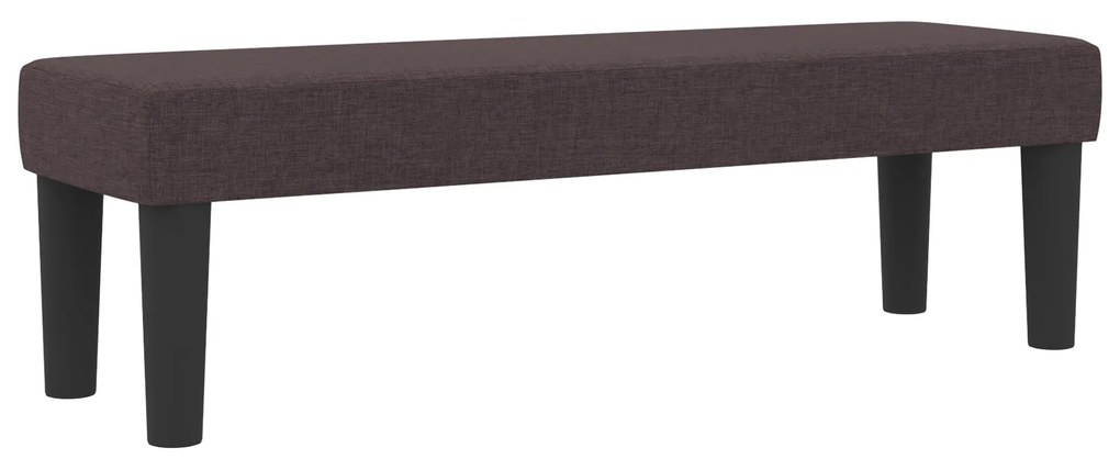 vidaXL Κρεβάτι με Κουβέρτα & Πάγκος Σκούρο Καφέ 180x200 εκ. Ύφασμα