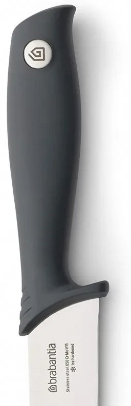 Μαχαίρι κρέατος Brabantia Tasty+ 1001164, 20 cm, Σκληρυμένος χάλυβας, Ανθεκτικό σε γρατζουνιές και διάβρωση, Σκούρο γκρι