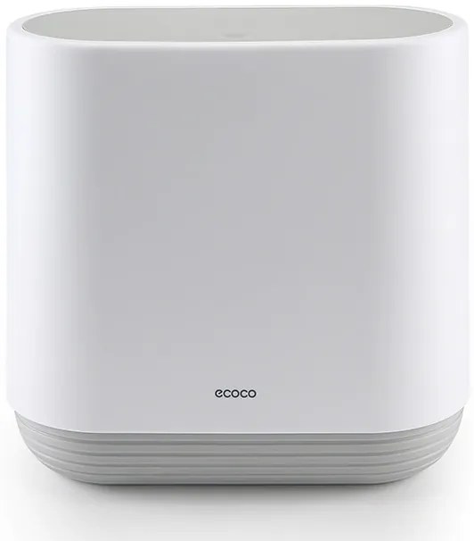 ECOCO κάδος απορριμμάτων E1906, εύκολο άνοιγμα, 10lt, λευκός