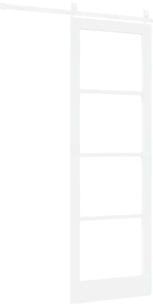 vidaXL Συρόμενη Πόρτα Λευκό 78 x 232 cm Μασίφ ξύλο πεύκου