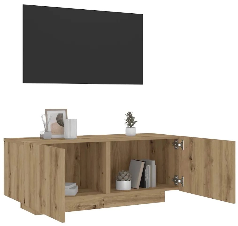 Έπιπλο Τηλεόρασης Artisian Δρυς 100x35x40 εκ Επεξεργασμένο Ξύλο