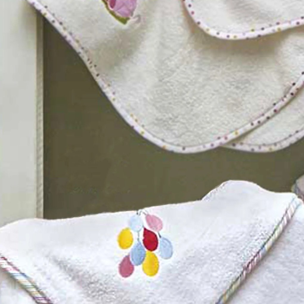 Βρεφικές Πετσέτες Σετ 2τμχ Kiku White - Beige Kentia Σετ Πετσέτες 75x75cm 100% Cotton