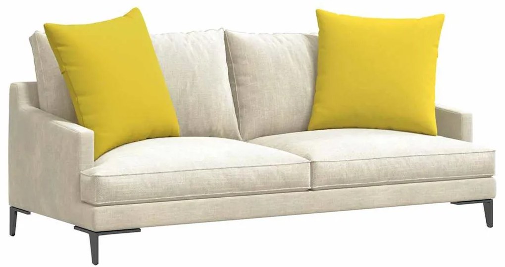 vidaXL Μαξιλάρι Καναπέ 2 pcs Απαλό Κίτρινο 60 x 60 cm ύφασμα