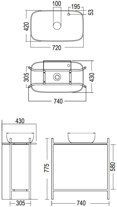 Σετ μπάνιου Diva 75-33 x 33 εκ.-Kafe