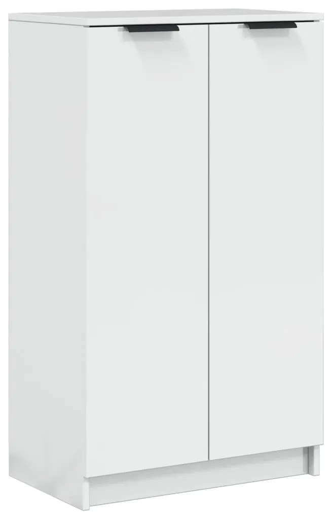 vidaXL Παπουτσοθήκη Γυαλιστερό Λευκό 59x35x100,5 εκ. Επεξεργασμένο Ξύλο