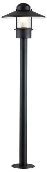 Επιδαπέδιο Φωτιστικό Κολονάκι 1xE27 IP44 100cm Klampenborg Elstead Lighting-KLAMPENBORG-BOL-BK-Μαύρο KLAMPENBORG-BOL-BK