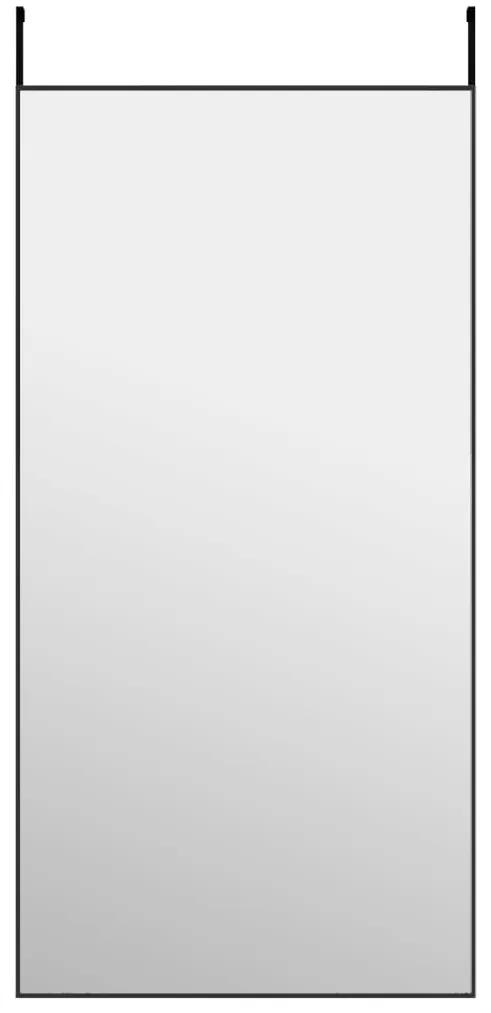 vidaXL Καθρέπτης Πόρτας Μαύρος 50 x 100 εκ. από Γυαλί και Αλουμίνιο