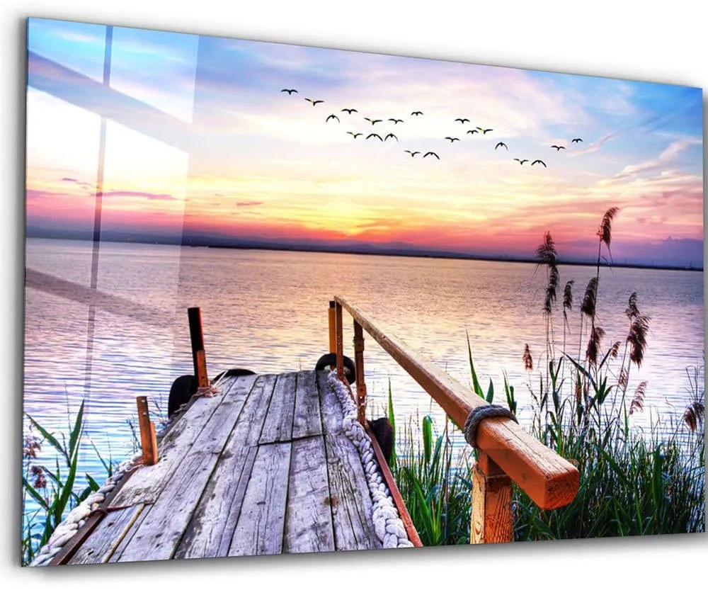 Πίνακας Γυάλινος 672BRS3410 110x70cm Multi Wallity Οριζόντιοι Glass