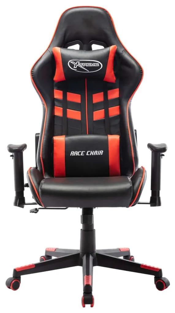 Καρέκλα Gaming Μαύρο/Κόκκινο από Συνθετικό Δέρμα - Πολύχρωμο