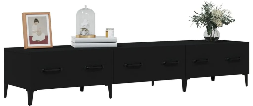 vidaXL Έπιπλο Τηλεόρασης Μαύρο 150x34,5x30 εκ. από Επεξεργασμένο Ξύλο