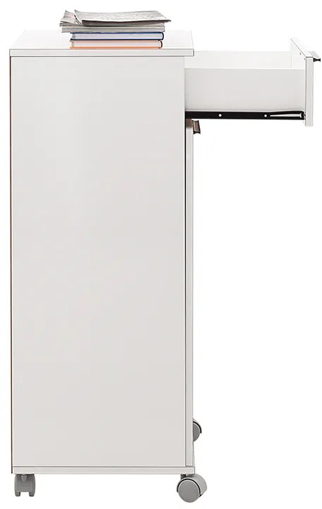 Ντουλάπι Diamond Megapap τροχήλατο σε χρώμα λευκό 50x40x100εκ.