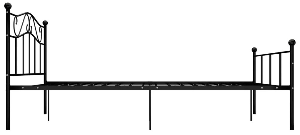 vidaXL Πλαίσιο Κρεβατιού Μαύρο 160 x 200 εκ. Μεταλλικό