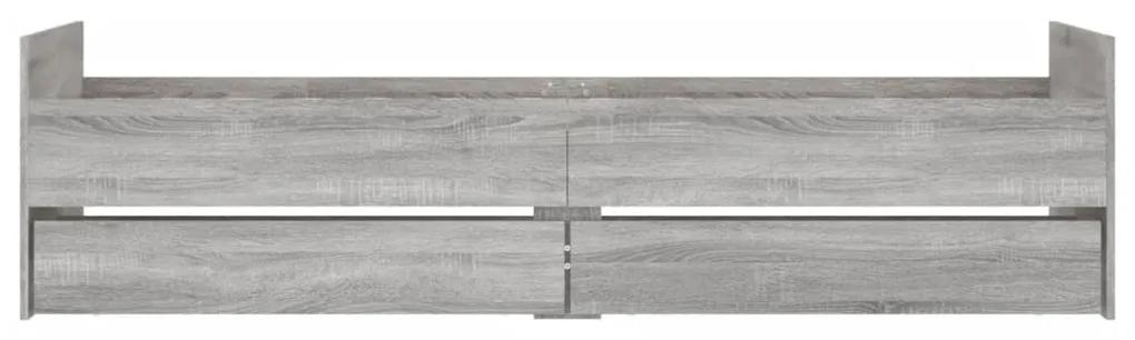 vidaXL Πλαίσιο Κρεβατιού με Συρτάρια Γκρι Sonoma 90 x 190 εκ.