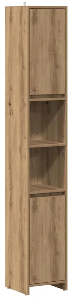 vidaXL Στήλη Μπάνιου Τεχνίτης Δρυς 30x30x183,5 εκ. Επεξεργασμένο Ξύλο