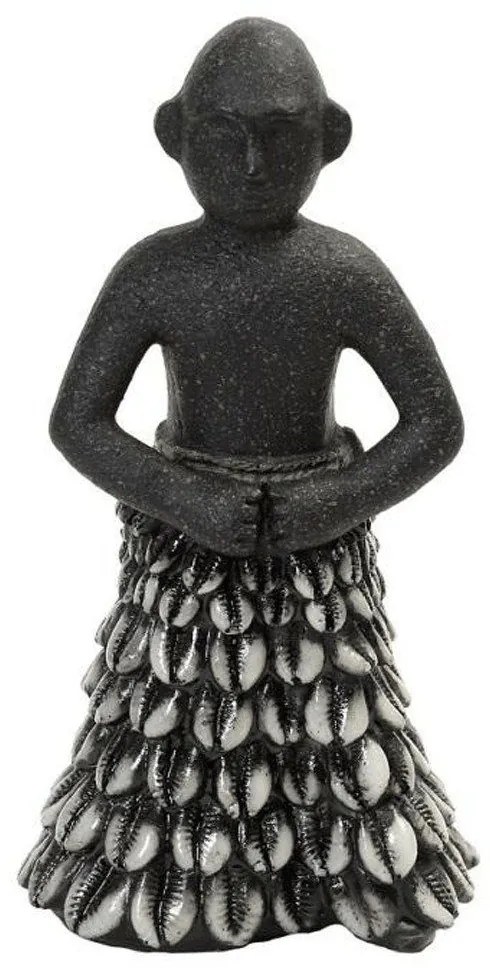 Διακοσμητική Φιγούρα Tribal BOD123 10,5x7,5x21cm Black-White Espiel Polyresin
